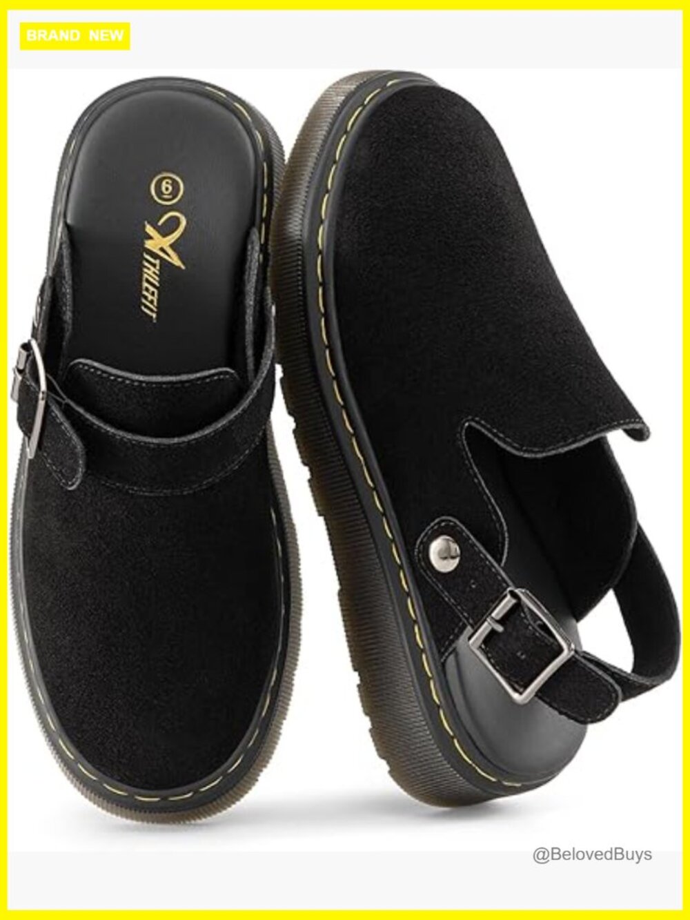 Women's Clogs Shoes with Back Strap Comfortable Latex Footbed Slip-On Slingback